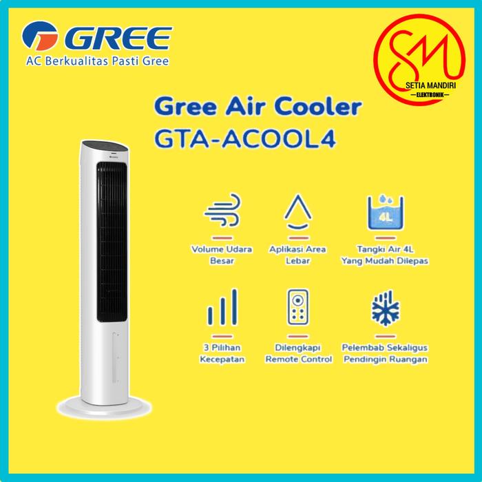 Gambar GREE Tower Fan Air Cooler dengan Generator Anion Model GTA-ACOOL4 dari Setia Mandiri Elektronik Kota Bekasi Tokopedia