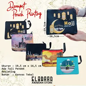 Dompet Pouch Printing Kabah Oleh Oleh Haji dan Umroh