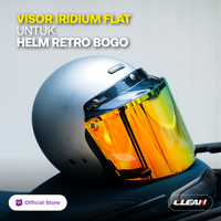 Gambar CLEAN (No.46) Kaca Helm Bogo / Retro Flat / Datar Iridium - Revo Blue dari GMA Product Series Kota Administrasi Jakarta Barat 1 Tokopedia