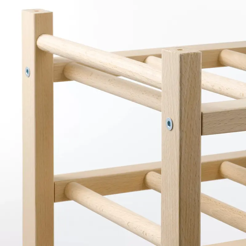 Rak kayu solid muat 9 botol anggur wine bottle rack berkualitas 2