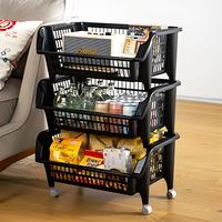 Gambar EN LIVING Stackable Storage Basket BLACK / Keranjang Basket Serbaguna - STORAGE BASKET dari EN LIVING Kota Bandung 1 Tokopedia