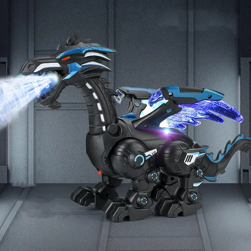Mainan Anak Robot Mechanical Dinosaurus Berjalan + Asap + Music &Flash 3
