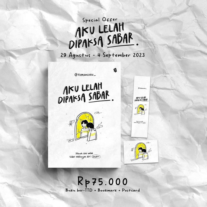 Gambar PRE ORDER - AKU LELAH DIPAKSA SABAR - ROMANSAKU - BUKUNE - BUMIFIKSI dari bumifiksipadang Kota Padang Tokopedia