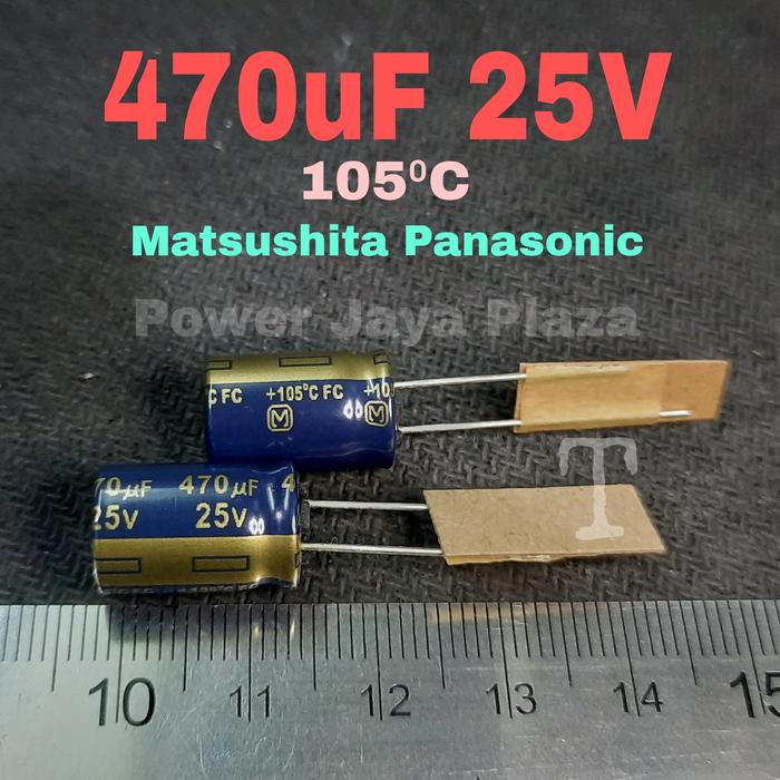 Gambar Elco 470uF25V 470uF 25V original Matsushita Japan Audiophile Capacitor dari Power JayaPlaza Kota Bandung Tokopedia