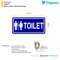 Gambar Rambu / Sign Toilet Pria Wanita 20cm x 40cm Plat Alumunium dari Tripma Store Kota Bandung 2 Tokopedia