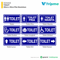 Gambar Rambu / Sign Toilet Pria Wanita 20cm x 40cm Plat Alumunium dari Tripma Store Kota Bandung 1 Tokopedia