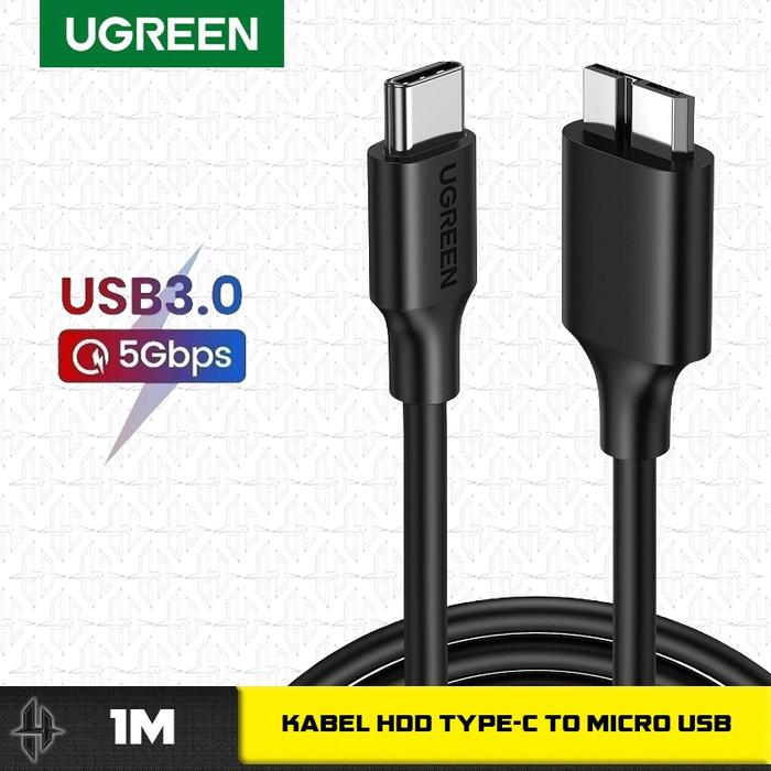 Jual Ugreen USB C to Micro B cable Hardisk External 1M Black 20103 ...