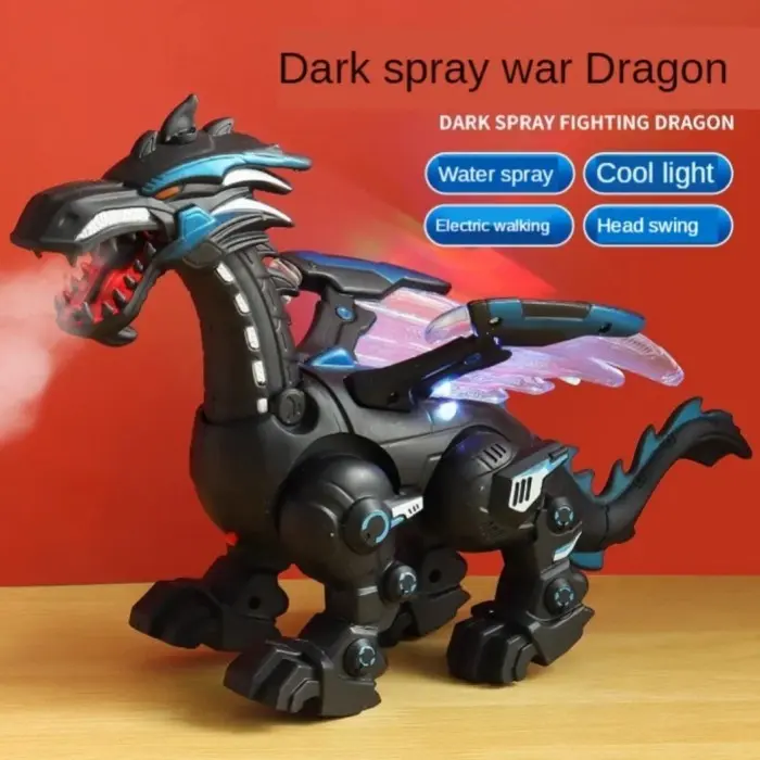 Mainan Anak Robot Mechanical Dinosaurus Berjalan + Asap + Music &Flash 1