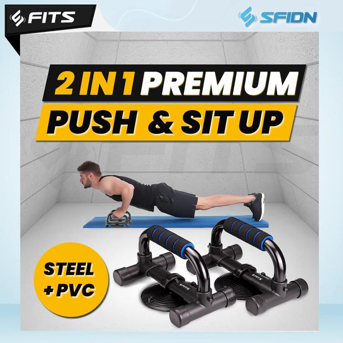Gambar SFIDN FITS 2in1 Premium Push up Stand Bar & Sit up Stand dari Sfidn Jakarta Selatan Tokopedia