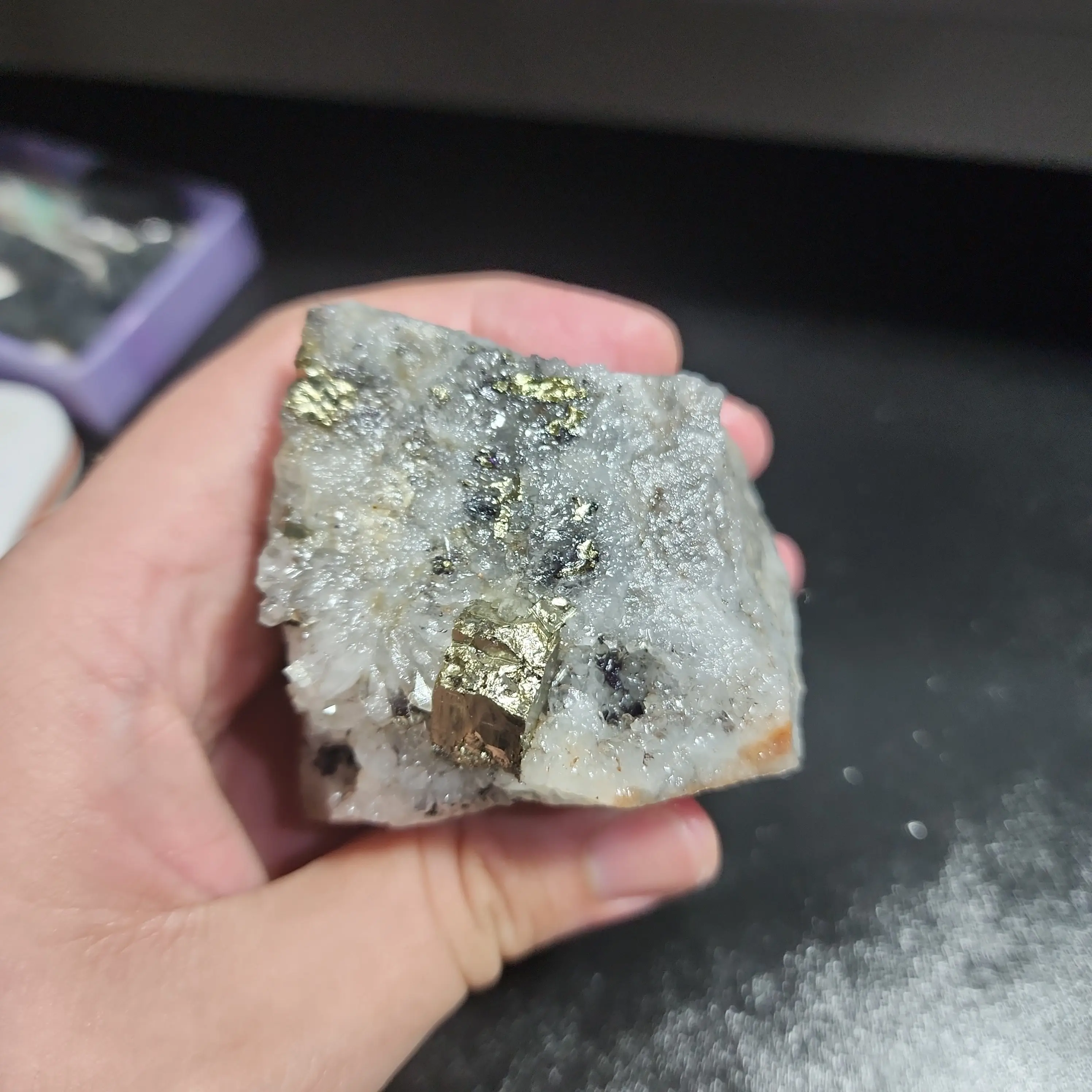 Pyrite Clear Quartz Cluster 2 Batu Alam Asli