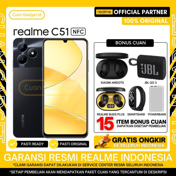 Gambar REALME C51 NFC 4/128 REALME C 51 NFC 4/64 C51 GARANSI RESMI INDONESIA - GREEN 4/64, TANPA BONUS dari Cuan Gadget.id Kota Bekasi Tokopedia
