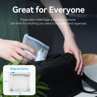 Gambar Vention Mesh Bag Zipper Storage Pouch Travel Organizer Bag Nylon - 2pcs dari Inprotek Kota Administrasi Jakarta Barat 4 Tokopedia