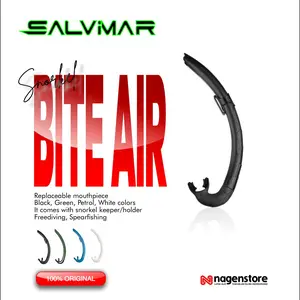 Salvimar Bite Air Snorkel Freedive Freediving Black Hitam