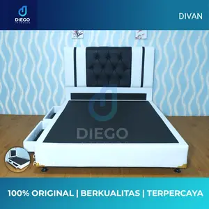 Divan dipan laci sandaran full rangka tempat tidur untuk kasur 160x20