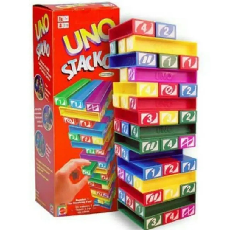 PROMO M132 UNO STACKO MAINAN BALOK SUSUN TOWER STACKO BOARD GAMES