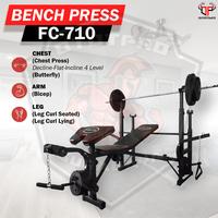 Gambar PAKET LENGKAP Bench Press FC-710 Include Stick + Beban /Benpres/FC 710 dari Ototpro Surabaya Kota Surabaya 2 Tokopedia