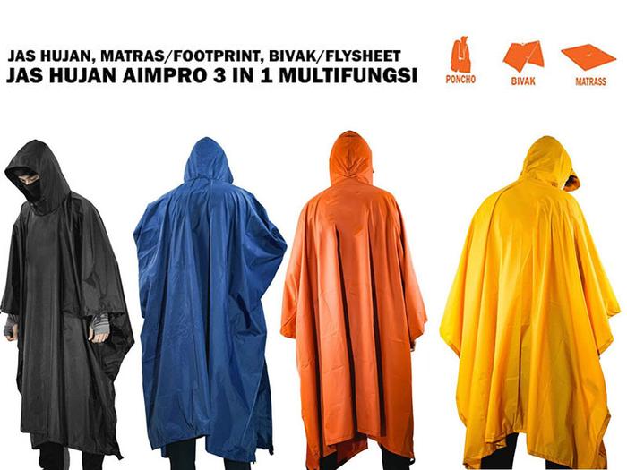 Gambar Ponco Raincoat Jas Hujan AIMPRO Bisa dijadikan Flysheet dari AIMPRO INDONESIA Kota Administrasi Jakarta Timur Tokopedia