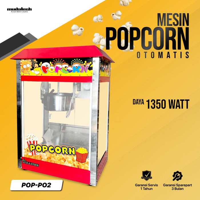 Gambar Popcorn Machine POP-PO2 Mesin Popcorn Otomatis dari Mudatech Official Kab. Sidoarjo Tokopedia