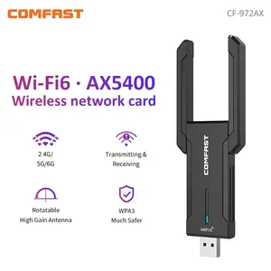 COMFAST WiFi 6 Wireless USB Adapter Tri Band 6G Dongle CF-972AX