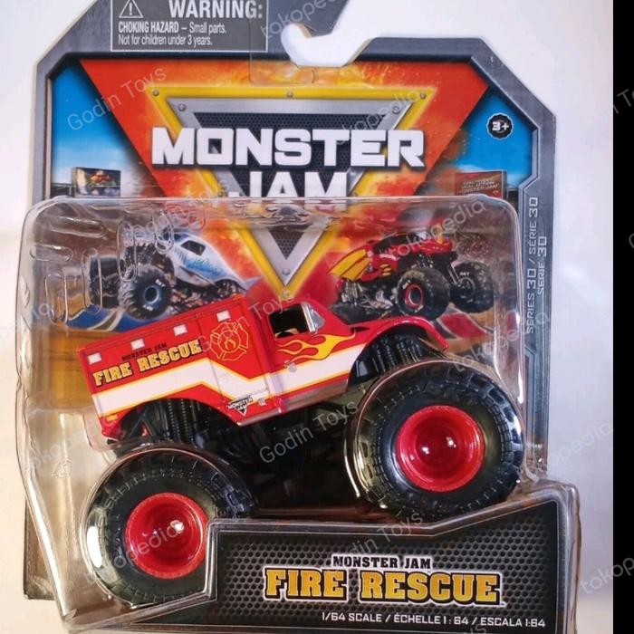 Jual Monster Jam Fire rescue trucks spin master truck spinmaster - Kota ...