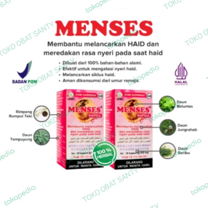 MENSES KAPSUL MELANCARKAN HAID DAN MEREDAKAN RASA NYERI HAID