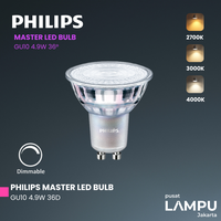 Gambar PHILIPS MASTER GU10 4.9WATT 4.9W 3000K 36D DIMMABLE 220VOLT PHILIPS - 4000K dari Pusat Lampu Jakarta Kota Administrasi Jakarta Pusat 2 Tokopedia