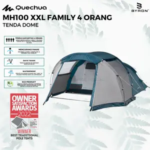 QUECHUA Arpenaz Family 4 Dome Tent Tenda Camping Keluarga Untuk 4 Oran
