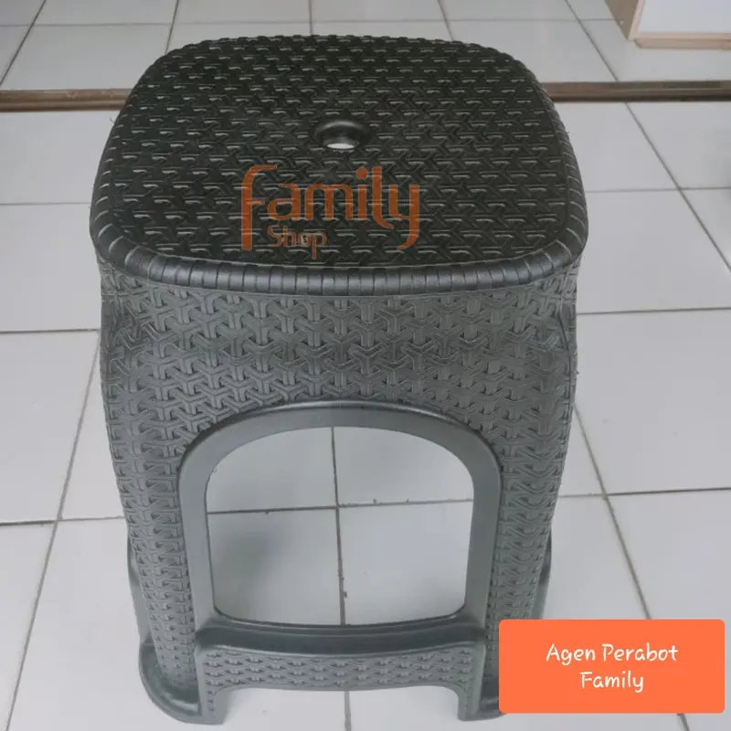 Kursi Bangku Plastik Tempat Duduk Baso Model Rotan Anyaman Tebal Kuat Furniture 3