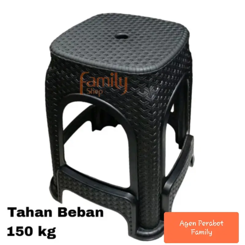 Kursi Bangku Plastik Tempat Duduk Baso Model Rotan Anyaman Tebal Kuat Furniture 0