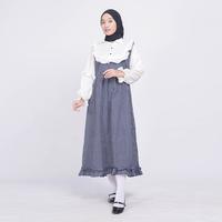 Gambar Kyoya Official - Vivia Tartan Midi Dress - Red dari Kyoyaid Kota Bandung 1 Tokopedia