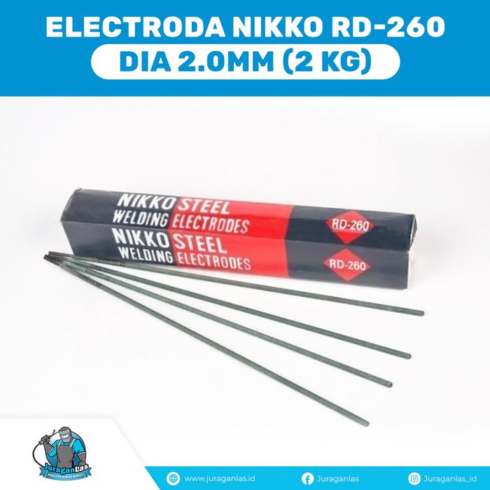 Gambar Kawat Las Stick/Electroda Nikko RD-260 diameter 2.0mm packing 2 kg dari Juragan Las_NEW Kota Administrasi Jakarta Pusat Tokopedia