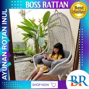 Ayunan Rotan Sintetis Gantung Inul BEST [KEOMBONG DAN BANTAL & ONGKIR]