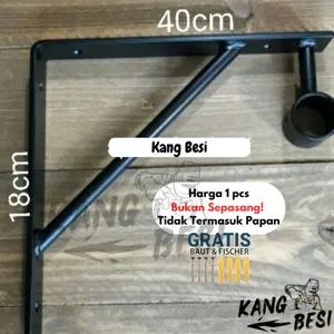 Rak Besi Breket Siku Tempel Dinding Tebal