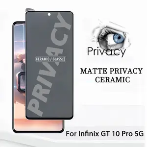 Anti Gores COMPATIBLE FOR Infinix GT 10 Pro 5G Full Cover Ceramic Privacy