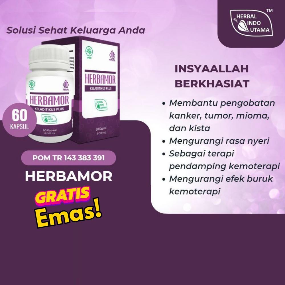 HIU HERBAMOR HERBAL KANKER TUMOR MIOMA KISTA RASA NYERI KEMO TERAPI