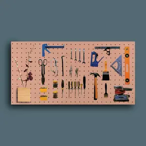 Papan Pegboard natural 100x50 cm tools organizer