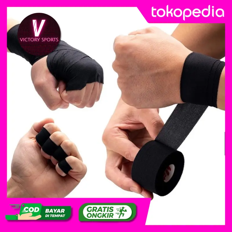 FINGER TAPE / WRIST TAPE 5 CM X 4.5 M PERBAN ELASTIS TAPPING OLAHRAGA 0