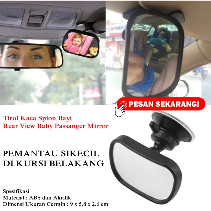 Kaca Spion Belakang Tambahan Mobil Baby Rear View Mirror Pemantau Bayi