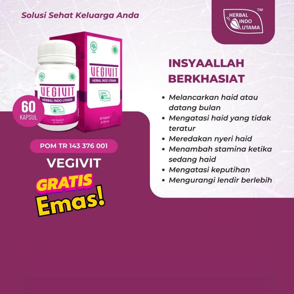 HIU VEGIVIT HERBAL MELANCARKAN HAID KEPUTIHAN LENDIR BERLEBIH