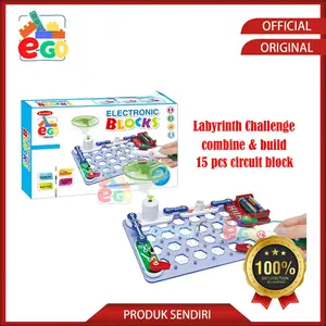 E-GO Circuit-Mainan Montesori anak-Mainan Science-Snap Circuit isi 15