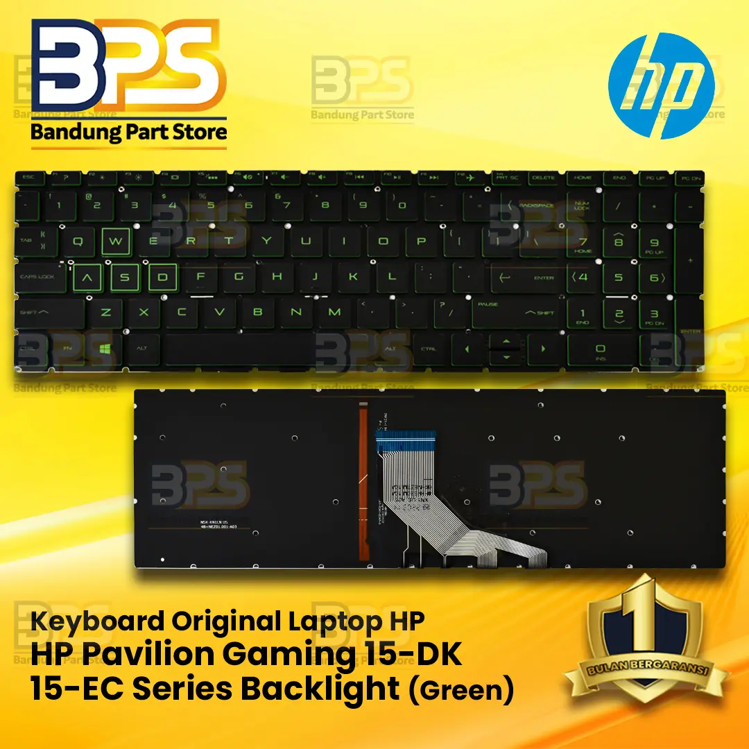 Keyboard Laptop Original HP PAVILION GAMING 15-DK 15-EC BL (Green)