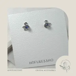 Anting Batu Swan Natural Crystal Earring