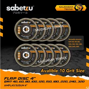 Flap Disc 4 Inch Sabetzu Amplas Susun Mata Gerinda Amplas Kayu Besi