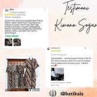 Gambar BATIK AIS Kimono Jumbo Rayon Premium Sogan Klasik Outer Baju Spa, Melahirkan, Rias, Menyusui dari BATIK AIS Kota Pekalongan 5 Tokopedia