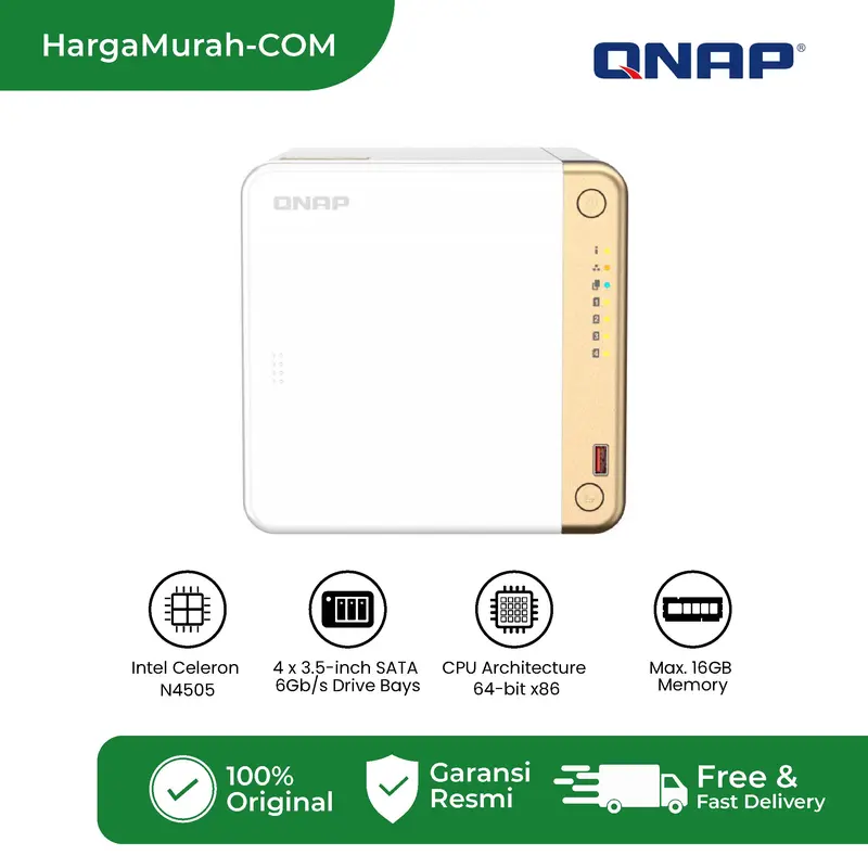 QNAP TS-462-2G RAM 4-Bay NAS Server External Storage Cloud TS462 0