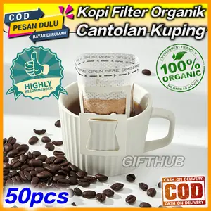 50pcs Saringan Kertas Kopi Coffee Filter Dripper Paper Drip Non Toxic