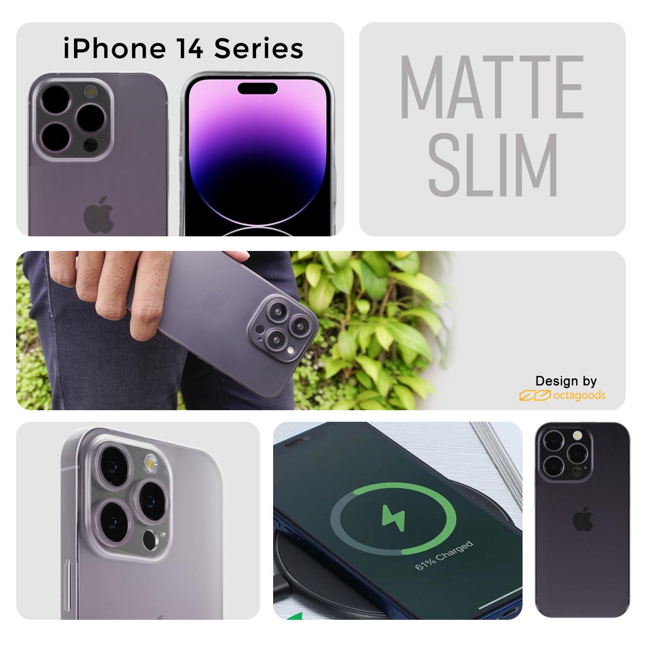 Octagoods iPhone 14 Pro Case Matte Slim - Black CB33102