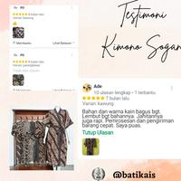 Gambar BATIK AIS Kimono Jumbo Rayon Premium Sogan Klasik Outer Baju Spa, Melahirkan, Rias, Menyusui dari BATIK AIS Kota Pekalongan 3 Tokopedia
