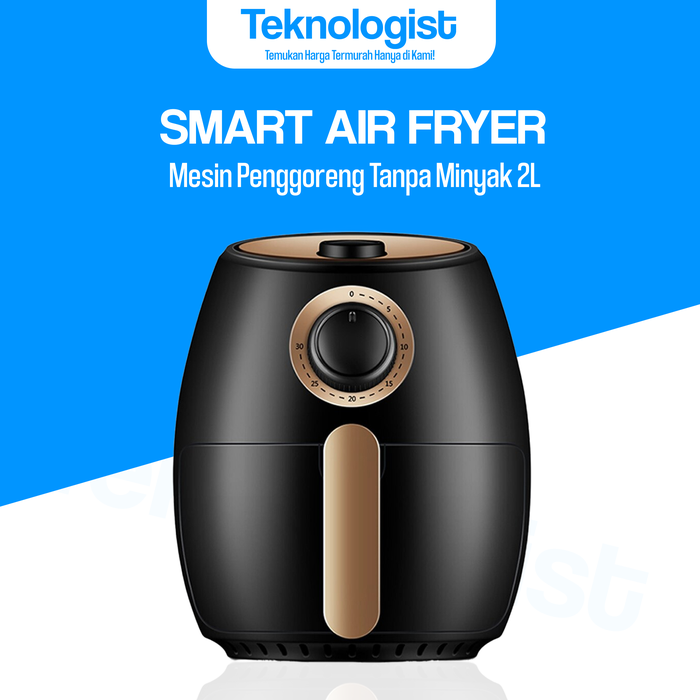 Gambar Smart Air Fryer Mesin Alat Masak Penggoreng Tanpa Minyak Elekrik 2L dari TeknologistID Kota Administrasi Jakarta Barat Tokopedia