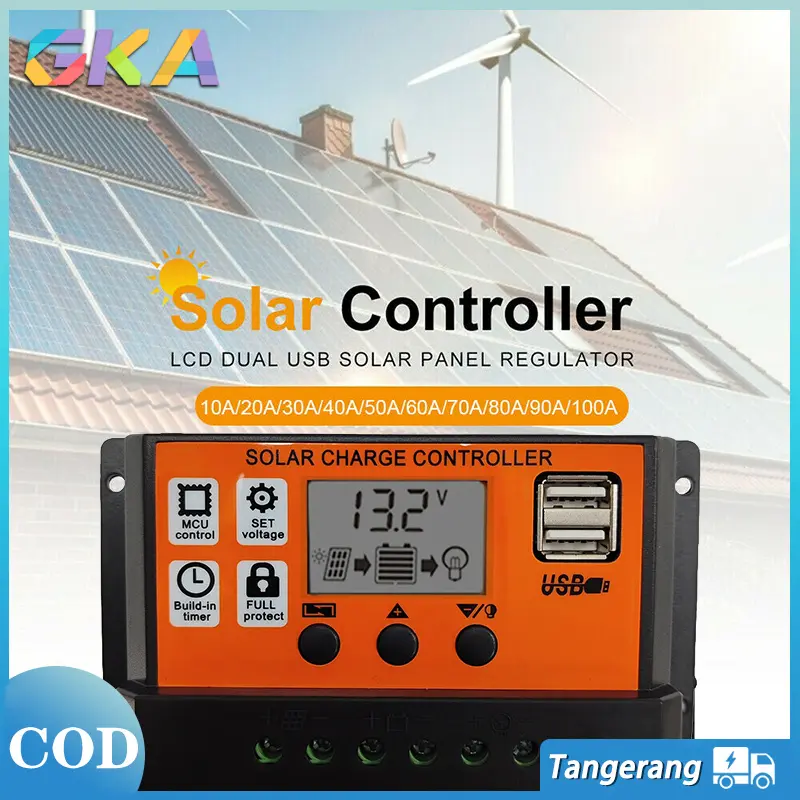 Solar Panel Charger Controller LCD 20A 12V 24V MPPT-Solar Kontroler